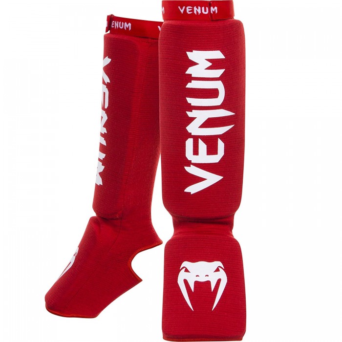 Протектори за крака - VENUM KONTACT SHINGUARDS AND INSTEP - COTTON / RED​